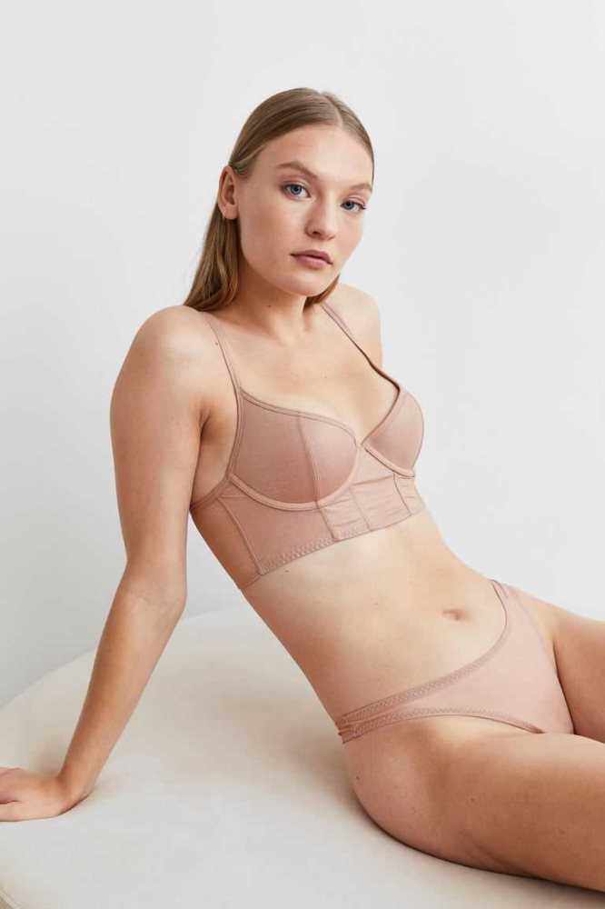 H&M 2-pack Tanga Briefs Unterwäsche Damen Beige | 5793-VATIK