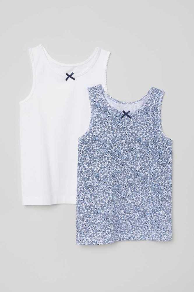 H&M 2-pack Tank Oberteile Kinder Hellrosa | 8407-LZFOQ