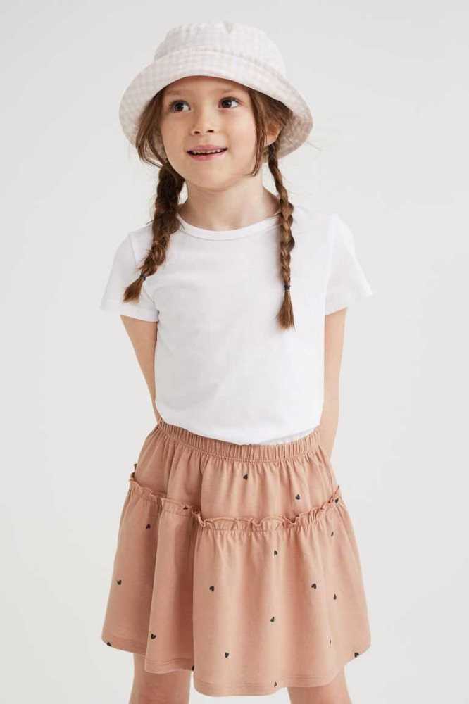 H&M 2-pack Tiered Baumwoll Röcke Kinder Rosa | 0541-XPJVT