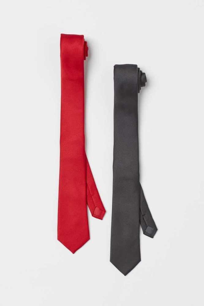 H&M 2-pack Ties Blazer Herren Schwarz | 6738-SVHFU