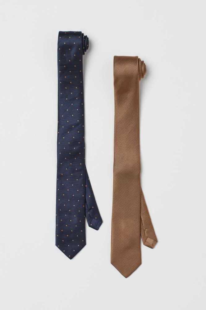 H&M 2-pack Ties Blazer Herren Schwarz | 6738-SVHFU