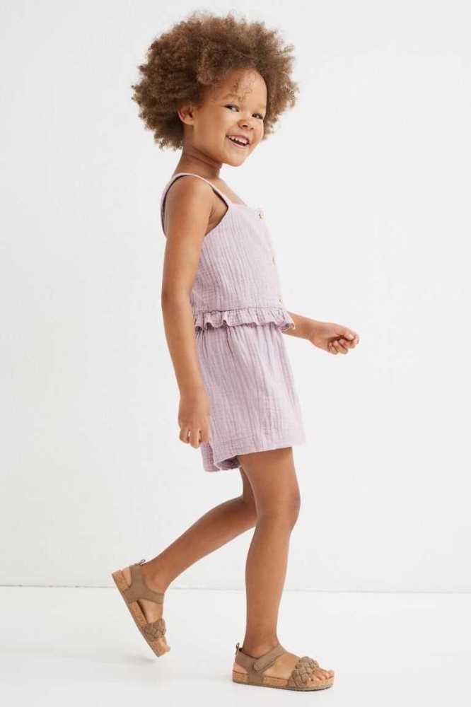 H&M 2-piece Baumwoll Einteiler Kinder Dunkelgrau | 5102-WKIXA