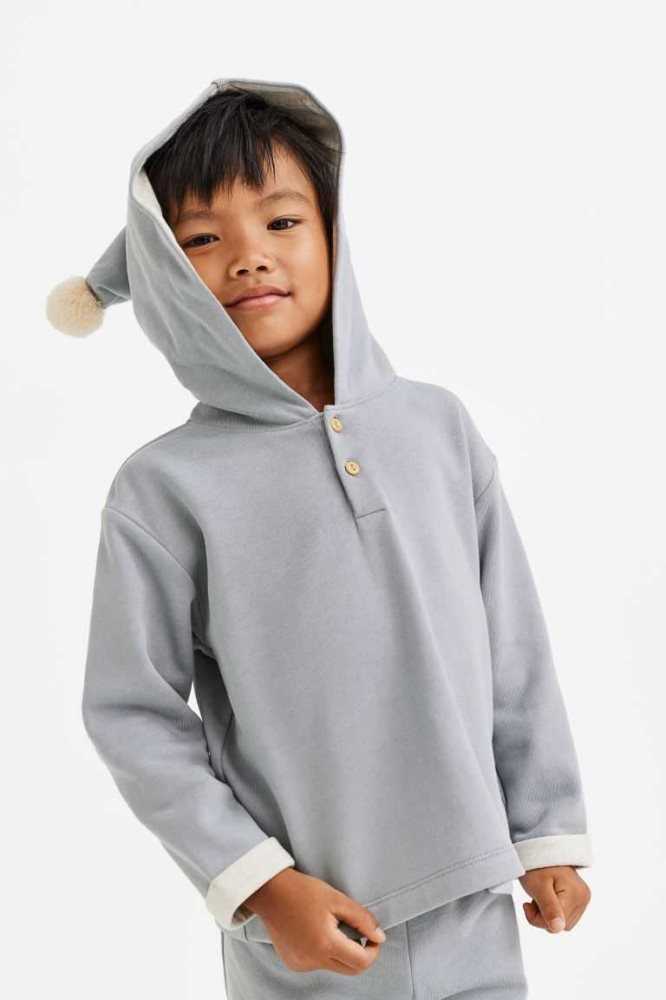 H&M 2-piece Baumwoll Einteiler Kinder Dunkelrot | 6049-AYDNB