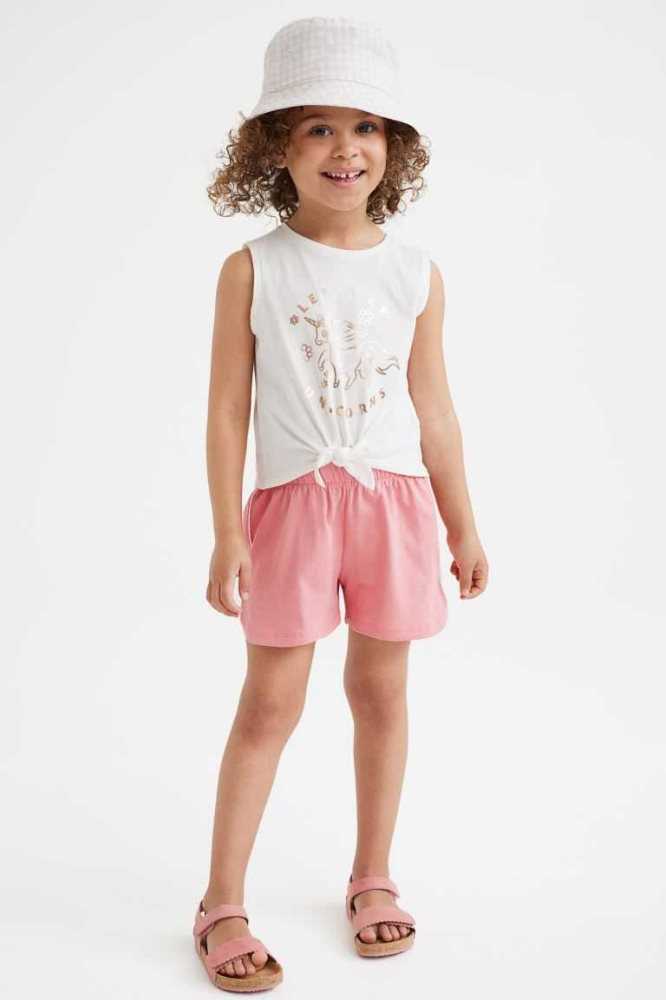 H&M 2-piece Baumwoll Jersey Einteiler Kinder Rosa | 0893-DXTPZ