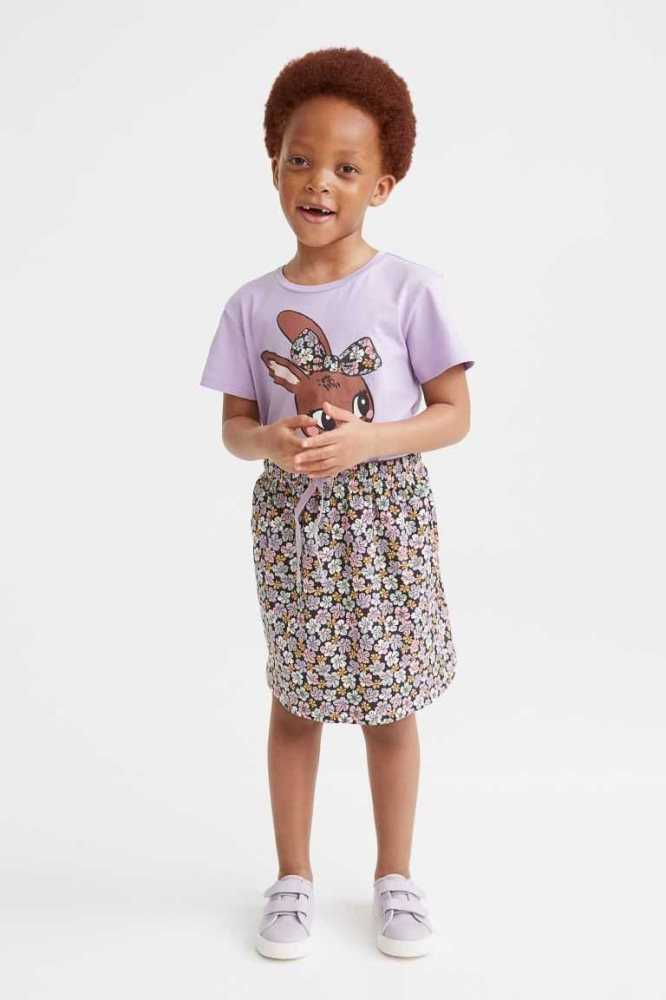 H&M 2-piece Baumwoll Jersey Einteiler Kinder Helllila | 2548-OKIZX