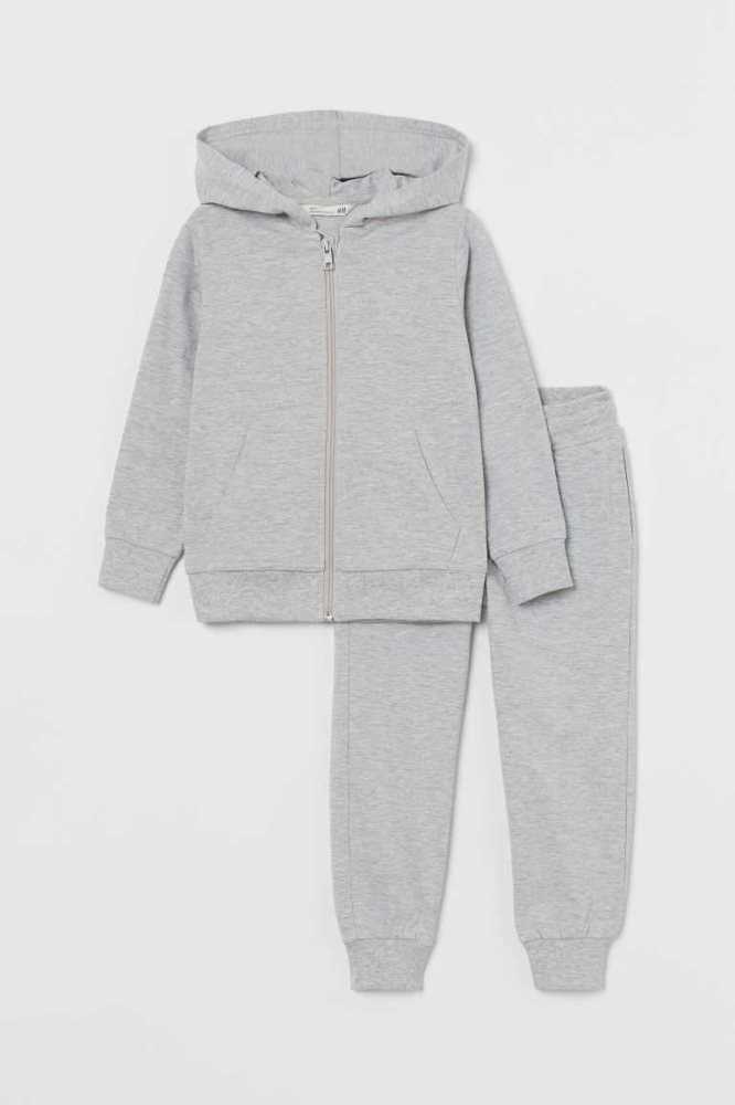 H&M 2-piece Baumwoll Jersey Einteiler Kinder Helltürkis | 6153-BLWFV