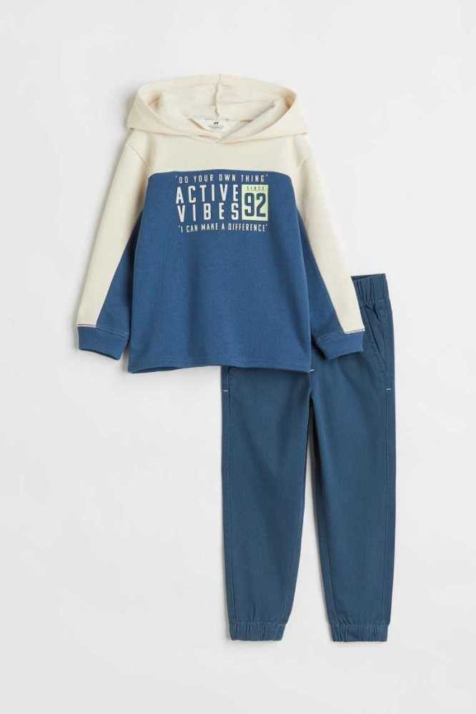 H&M 2-piece Einteiler Kinder Navy Blau | 0742-KWQXR