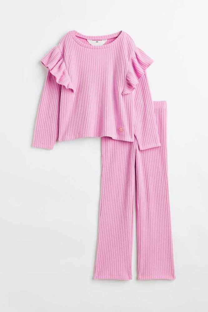 H&M 2-piece Einteiler Kinder Rosa | 8965-KYBLC