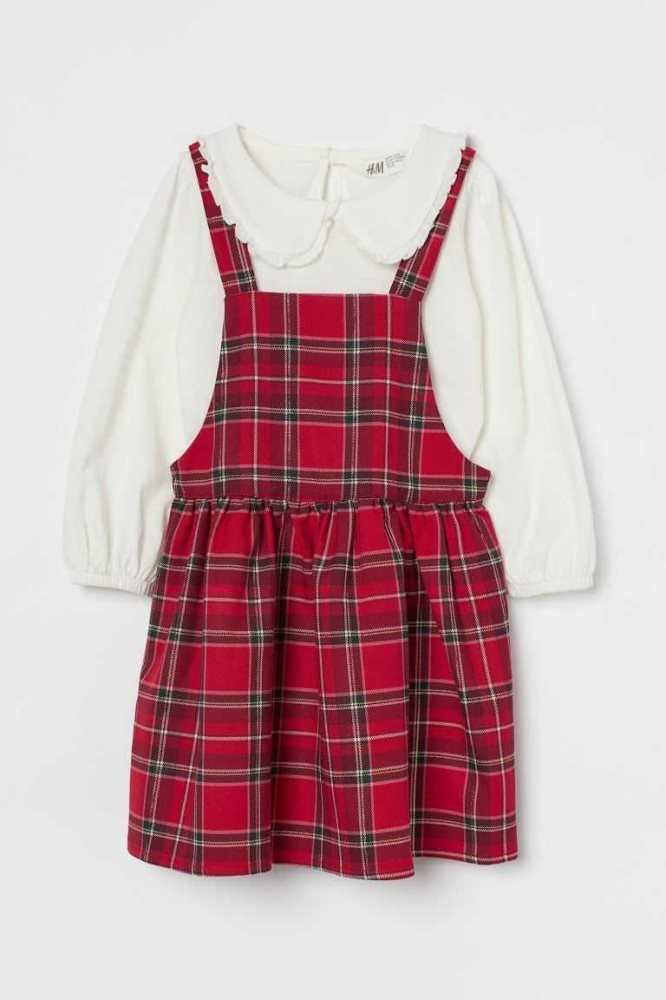 H&M 2-piece Einteiler Kinder Rot Grün | 4612-STEBL