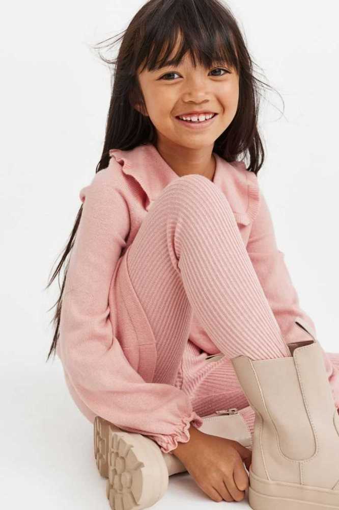 H&M 2-piece Knit Einteiler Kinder Hellrosa | 3517-CHLDU