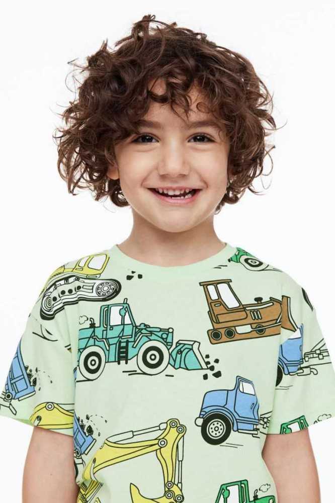 H&M 2-piece Printed Einteiler Kinder Hellgrün | 3680-QVXZU