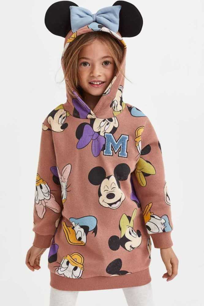 H&M 2-piece Printed Sweatshirt Einteiler Kinder Helllila | 5249-FVXYS