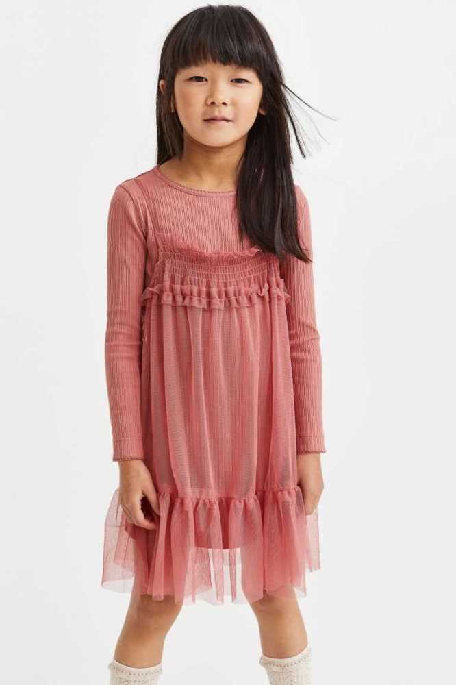 H&M 2-piece Set Kurzes Kleid Kinder Dunkelgrau | 3412-ZGSPR