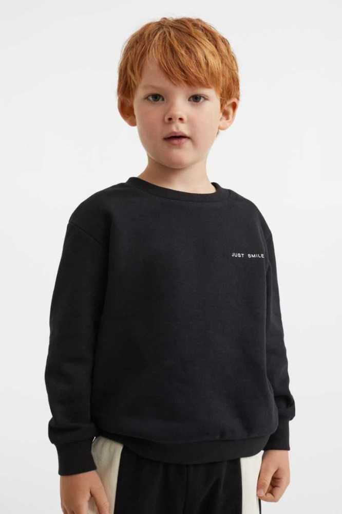 H&M 2-piece Shirt and Joggers Einteiler Kinder Schwarz | 2315-NLCIO