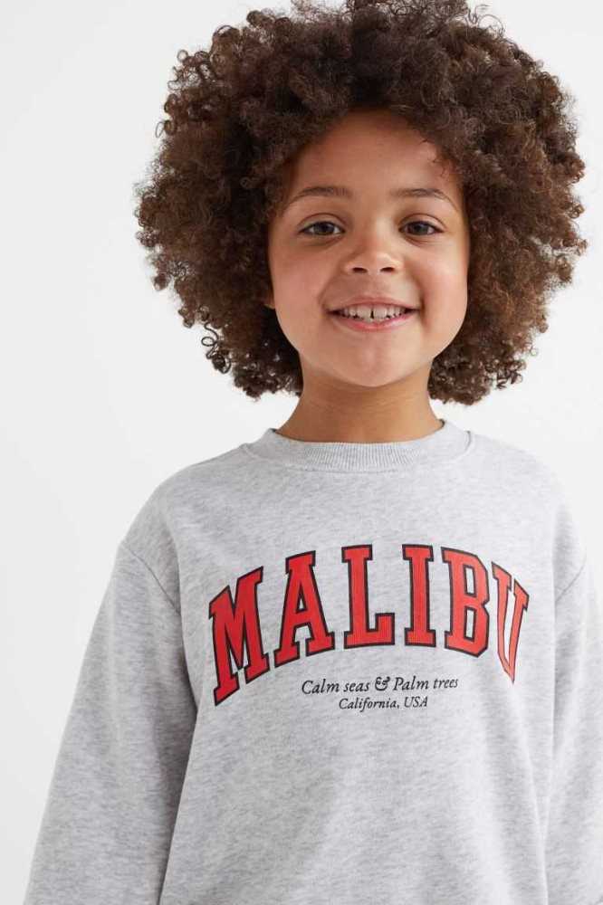 H&M 2-piece Sweatshirt Einteiler Kinder Hellgrau | 0835-NGXQC