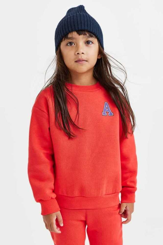 H&M 2-piece Sweatshirt Einteiler Kinder Hellrot | 2164-FIMQK