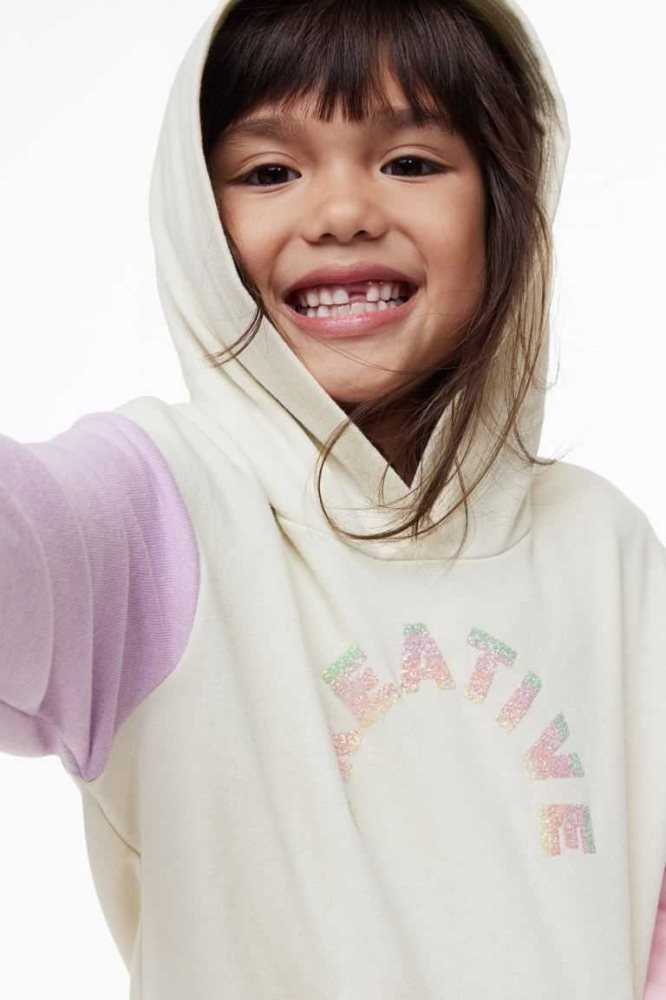 H&M 2-piece Sweatshirt Einteiler Kinder Beige Weiß | 3257-SIZCF