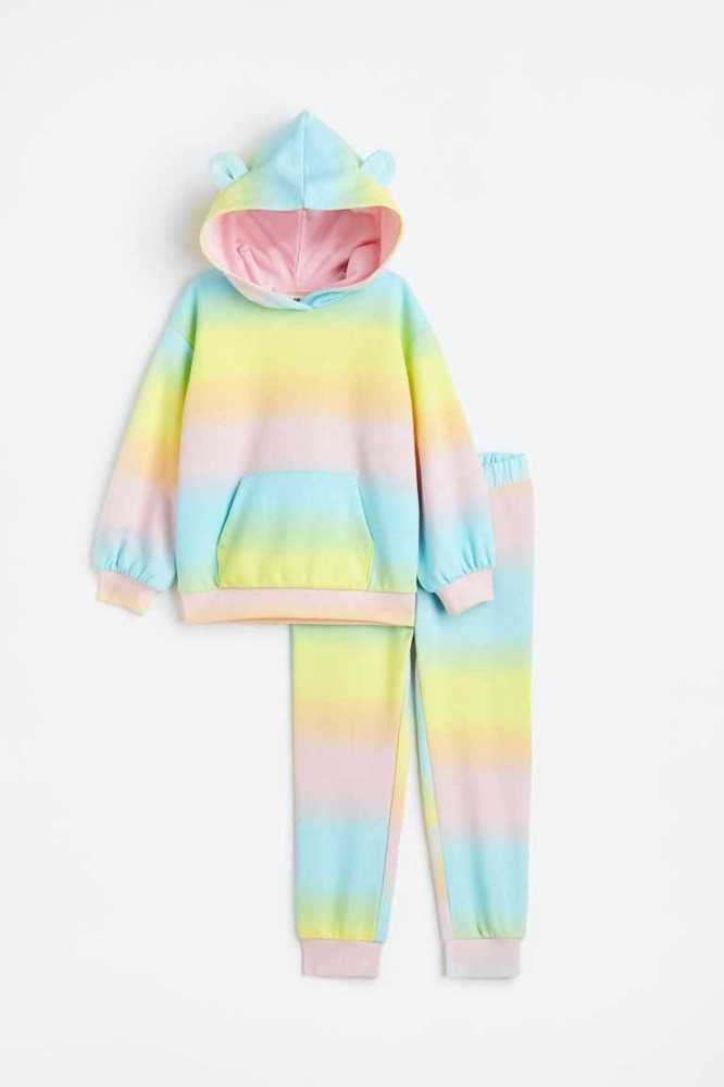 H&M 2-piece Sweatshirt Einteiler Kinder Hellrosa | 8019-SEFJT