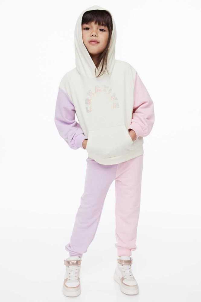 H&M 2-piece Sweatshirt Einteiler Kinder Hellrosa | 8019-SEFJT