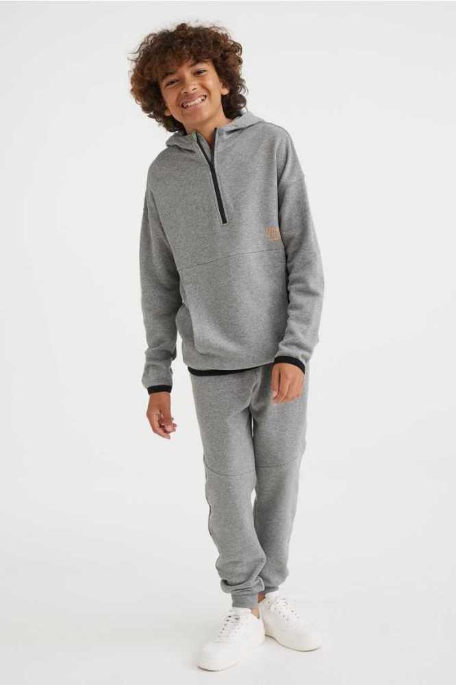 H&M 2-piece Sweatshirt Einteiler Kinder Grau | 8476-HQKGR