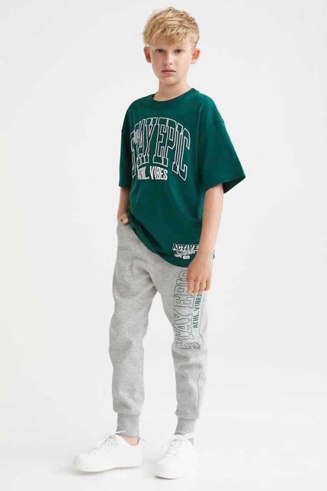 H&M 2-piece T-shirt and Joggers Einteiler Kinder Schwarz | 9087-ZQMKD