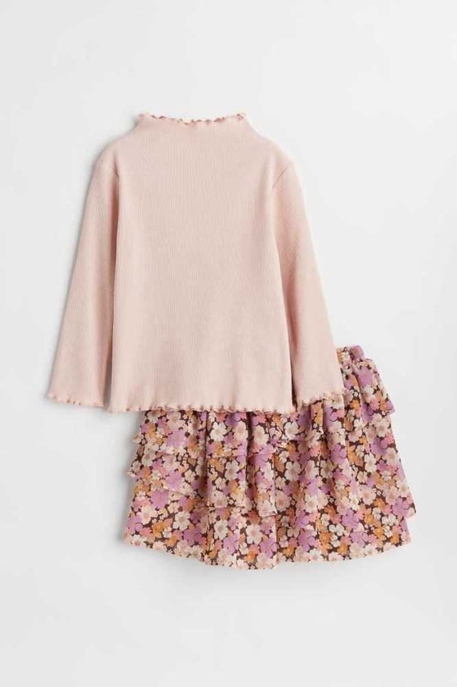 H&M 2-piece Top and Skirt Einteiler Kinder Schwarz | 0984-YMXIA