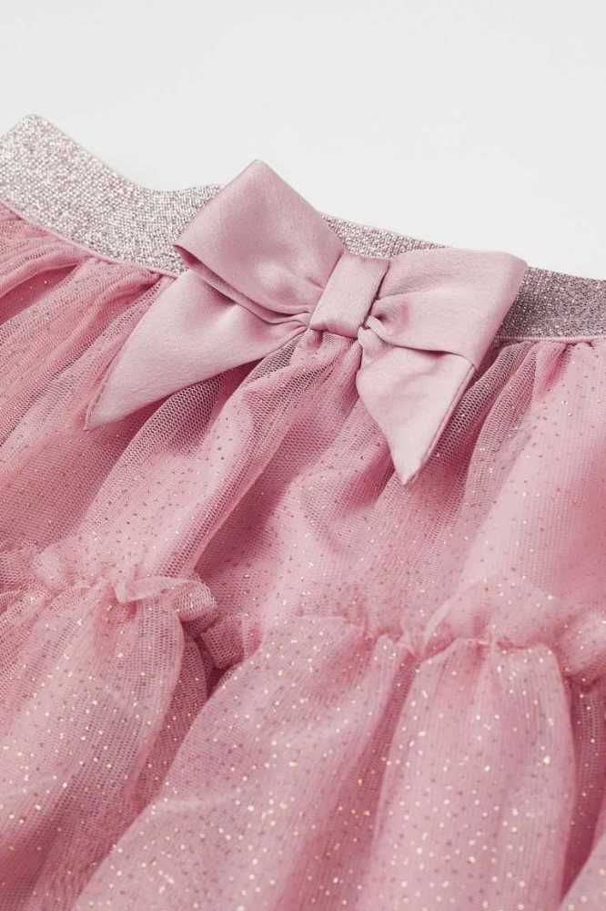 H&M 2-piece Tulle Einteiler Kinder Dunkelrot | 6970-RMLFJ