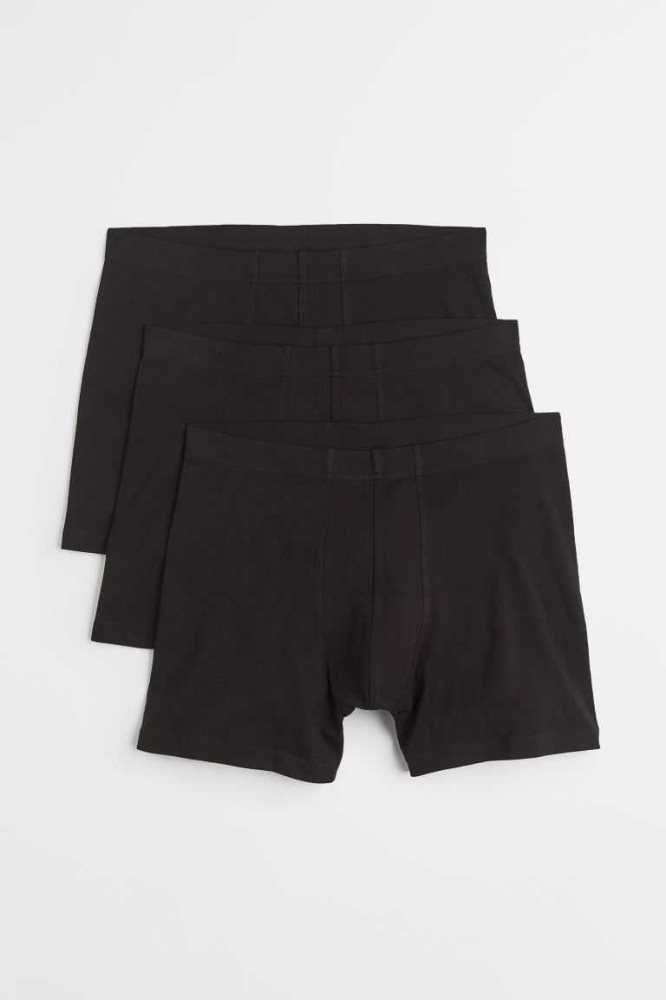 H&M 3-pack Baumwoll Boxer Shorts Unterwäsche Herren Grün | 0513-GZHMF