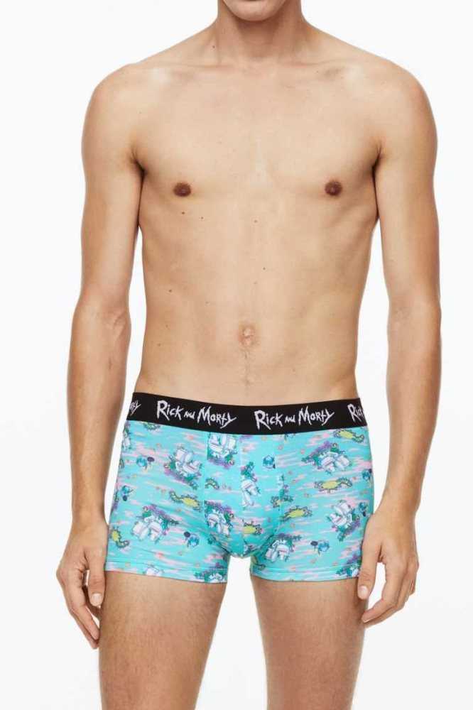 H&M 3-pack Baumwoll Boxer Shorts Unterwäsche Herren Schwarz | 2451-TRGAH