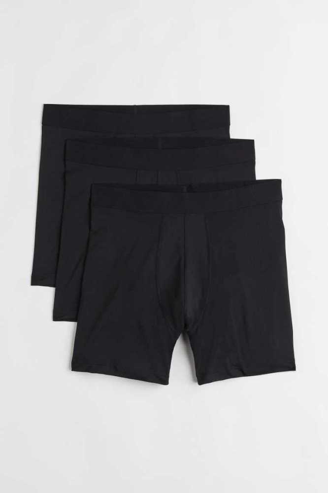 H&M 3-pack Boxer Sportbekleidung Herren Schwarz | 9031-NLPMH