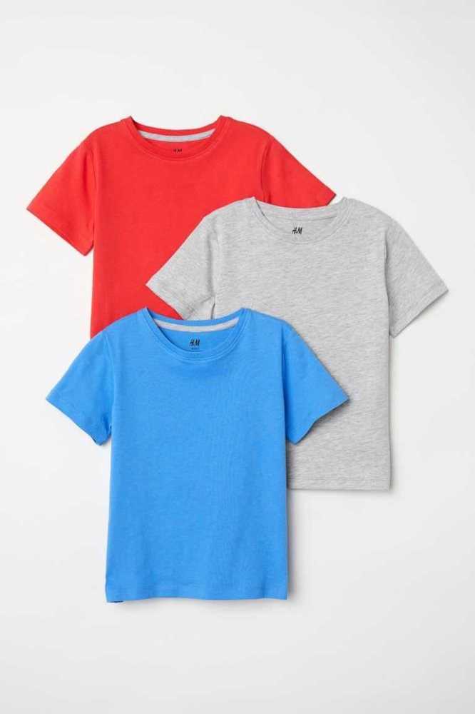 H&M 3-pack Hemd Kinder Dunkelgrün | 7314-OCJXN