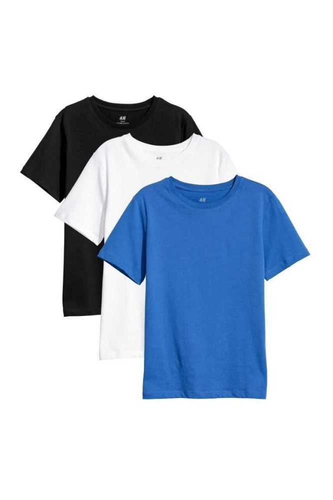 H&M 3-pack Hemd Kinder Weiß | 5083-ILQFY