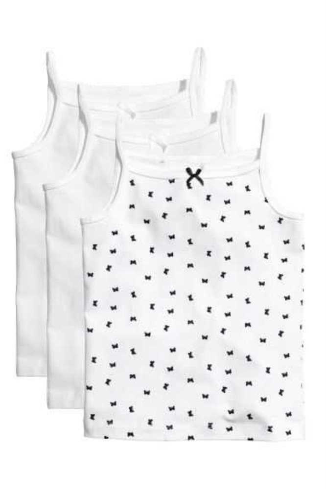 H&M 3-pack Jersey Tank Oberteile Kinder Hellrosa | 4861-UVASI