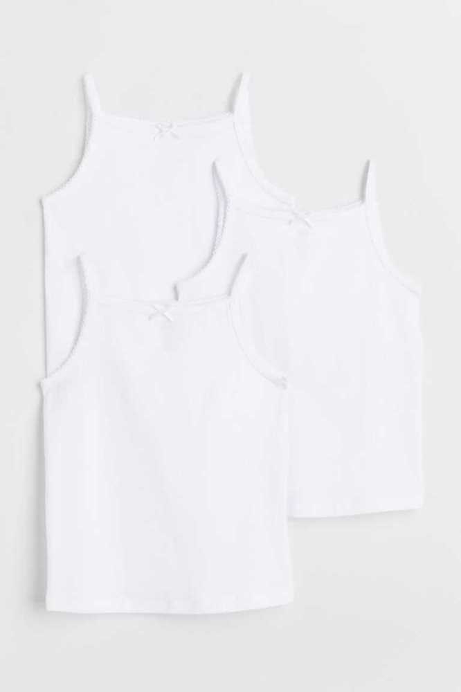 H&M 3-pack Jersey Tank Oberteile Kinder Hellrosa | 4861-UVASI