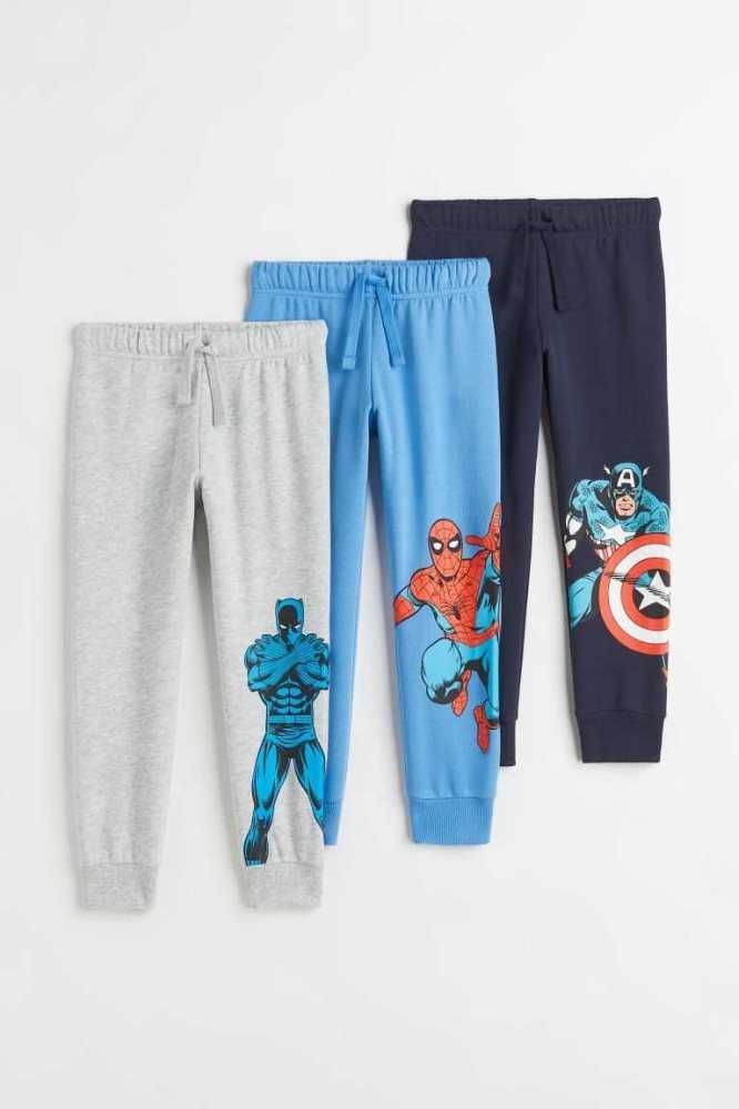 H&M 3-pack Printed Jogginghose Kinder Grün | 7896-YECSP