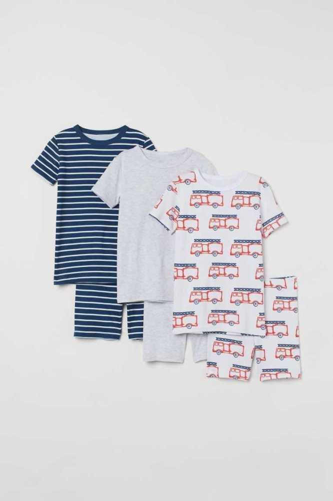 H&M 3-pack Pyjama-paket Kinder Hellgrün | 1036-WLAPQ