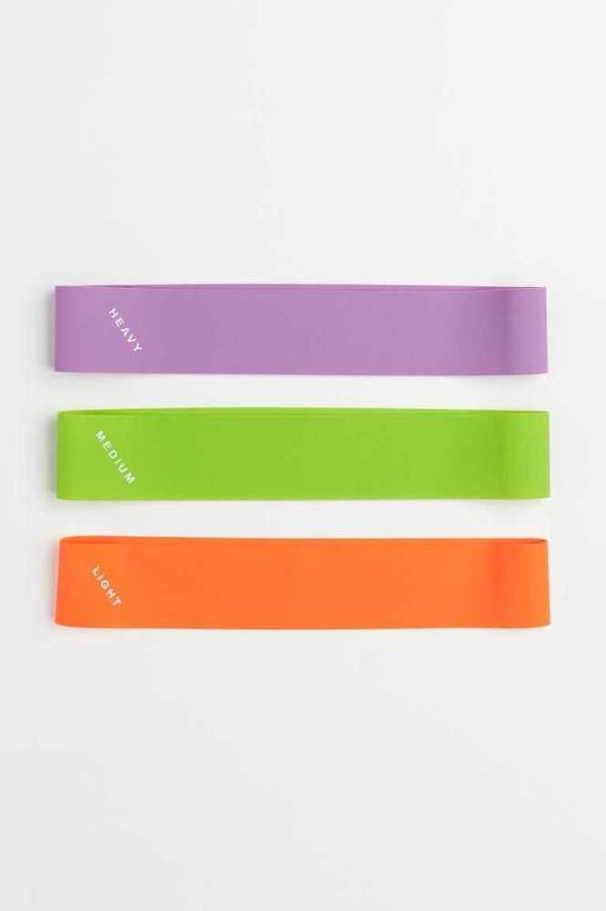 H&M 3-pack Resistance Bands Ausrüstungen Damen Lila | 9245-MVCKF