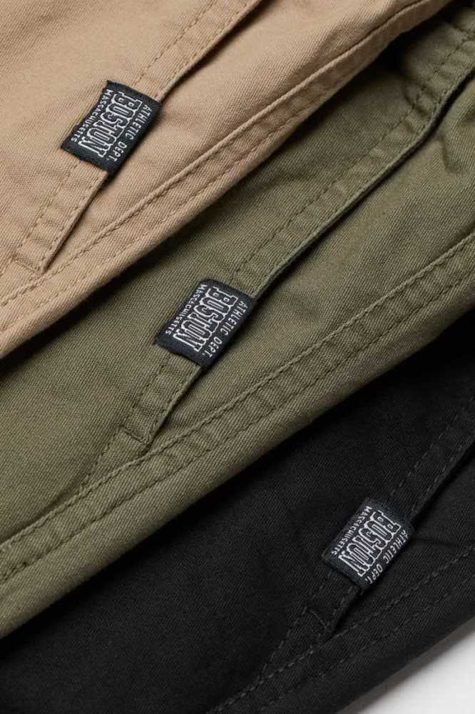 H&M 3-pack Twill Jogginghose Kinder Schwarz Khaki Grün Beige | 1453-SCNEK