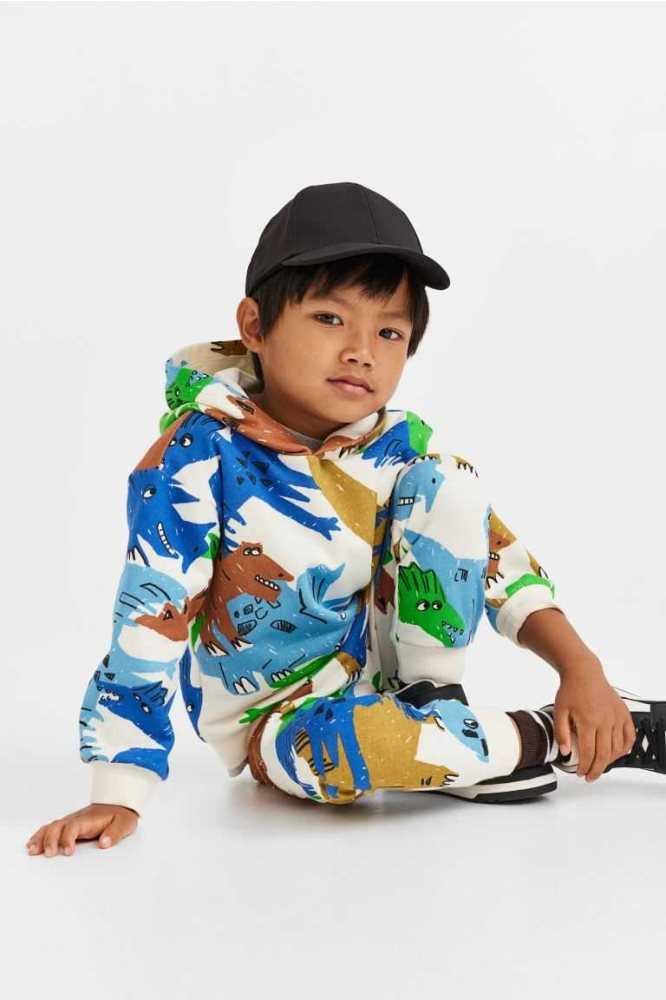 H&M 3-piece Printed Einteiler Kinder Weiß | 1237-PUWYH