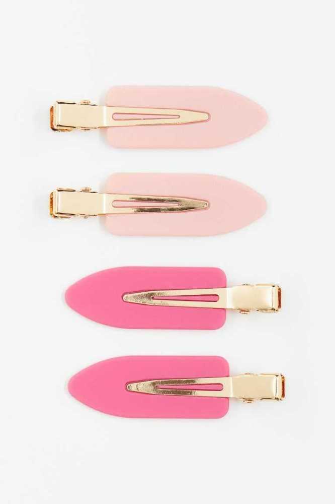 H&M 4-pack Hair Clips Ausrüstungen Damen Rosa | 9318-OLMQI