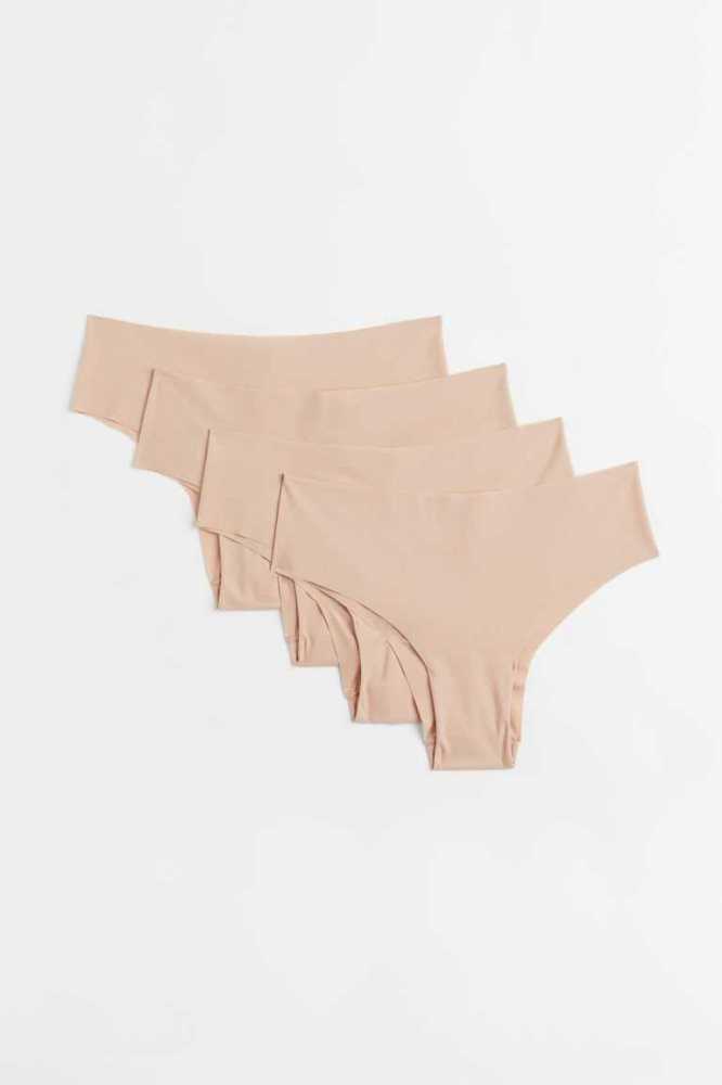 H&M 4-pack Invisible Hipster Briefs Unterwäsche Damen Schwarz | 6875-JEDXC