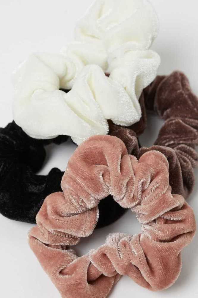 H&M 4-pack Scrunchies Ausrüstungen Damen Hellbeige Weiß | 7549-OYZGX