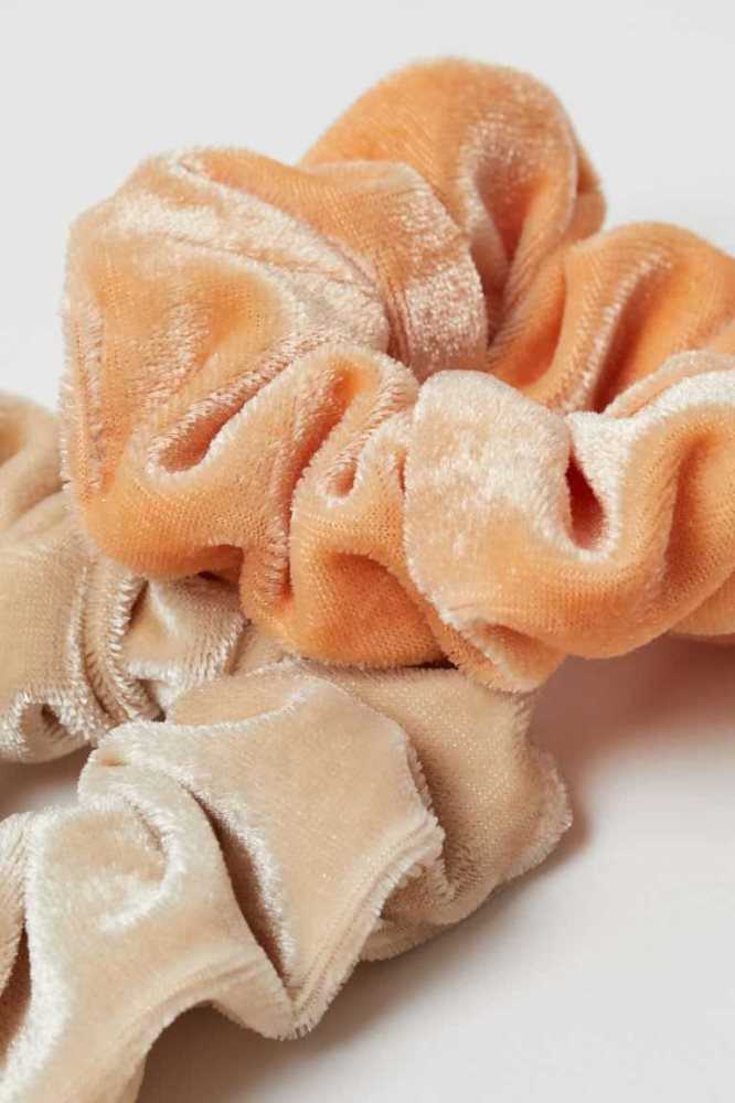 H&M 4-pack Scrunchies Ausrüstungen Damen Hellbeige Weiß | 7549-OYZGX