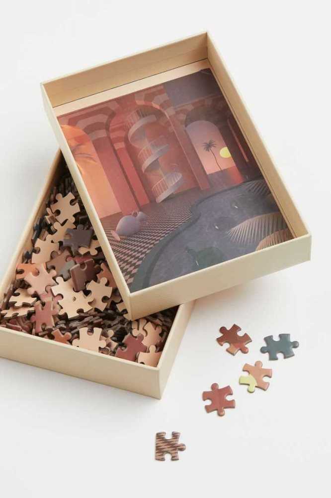 H&M 500-piece Jigsaw Puzzle Ausrüstungen Damen Hellbeige | 9153-WMHOV