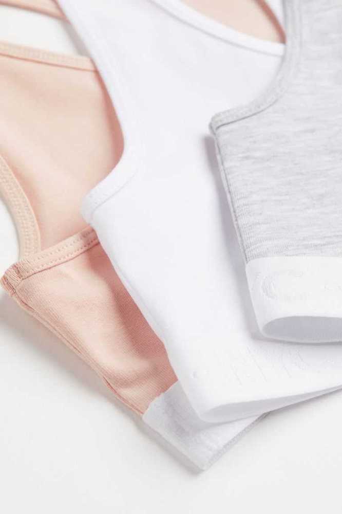 H&M 5-pack Baumwoll Bra Oberteile Kinder Hellgrün Helllila | 9235-AZNBV