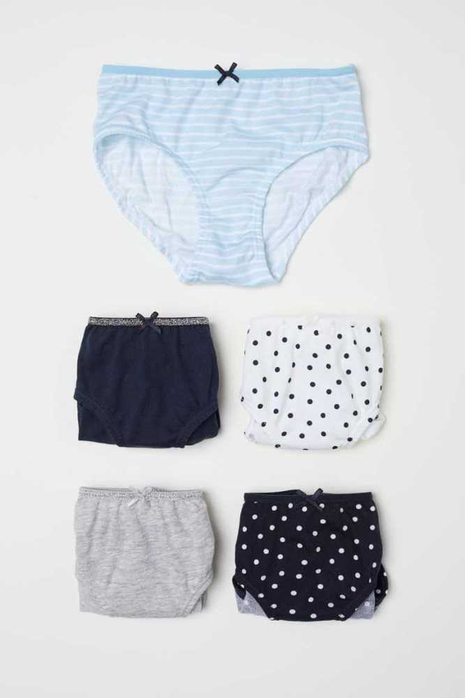 H&M 5-pack Baumwoll Briefs Unterwäsche Kinder Hellrosa | 2573-ZMDWA