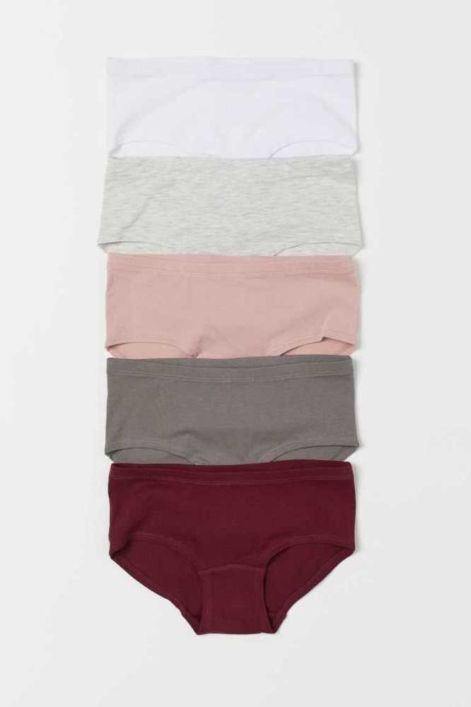 H&M 5-pack Baumwoll Briefs Unterwäsche Kinder Grün | 2706-CDUXI