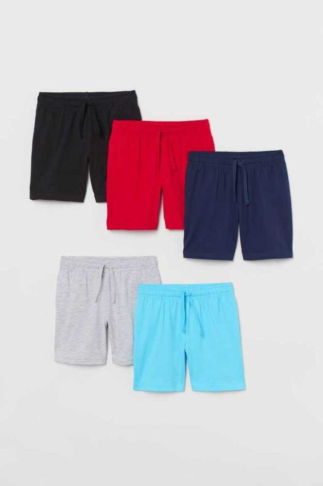 H&M 5-pack Baumwoll Jersey Kurze Hose Kinder Dunkelblau Grün | 1692-VWHOG