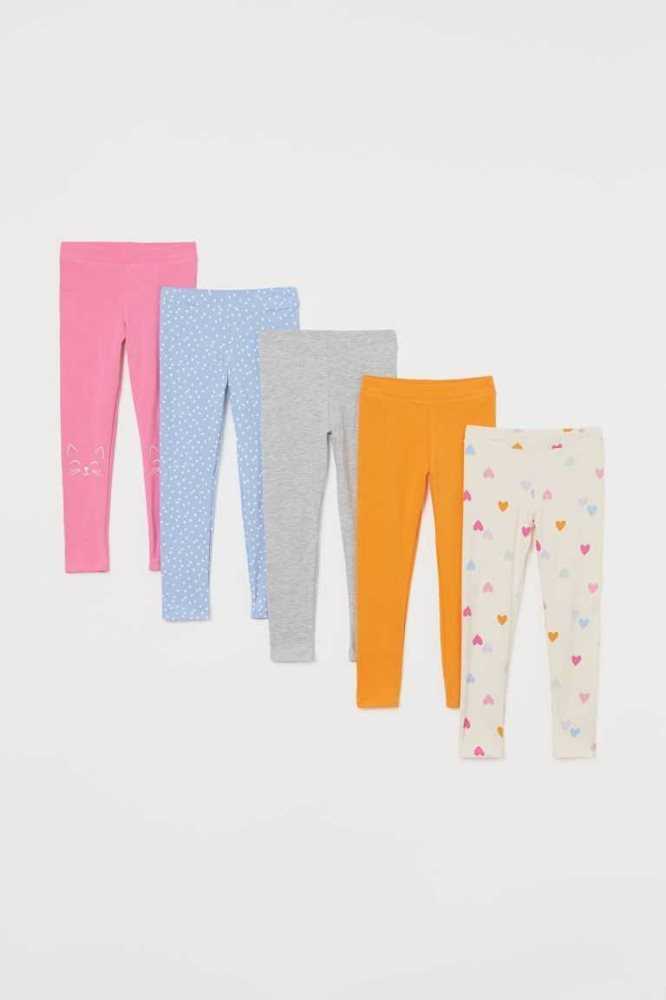 H&M 5-pack Baumwoll Leggings Kinder Helllila | 0382-ICZJW