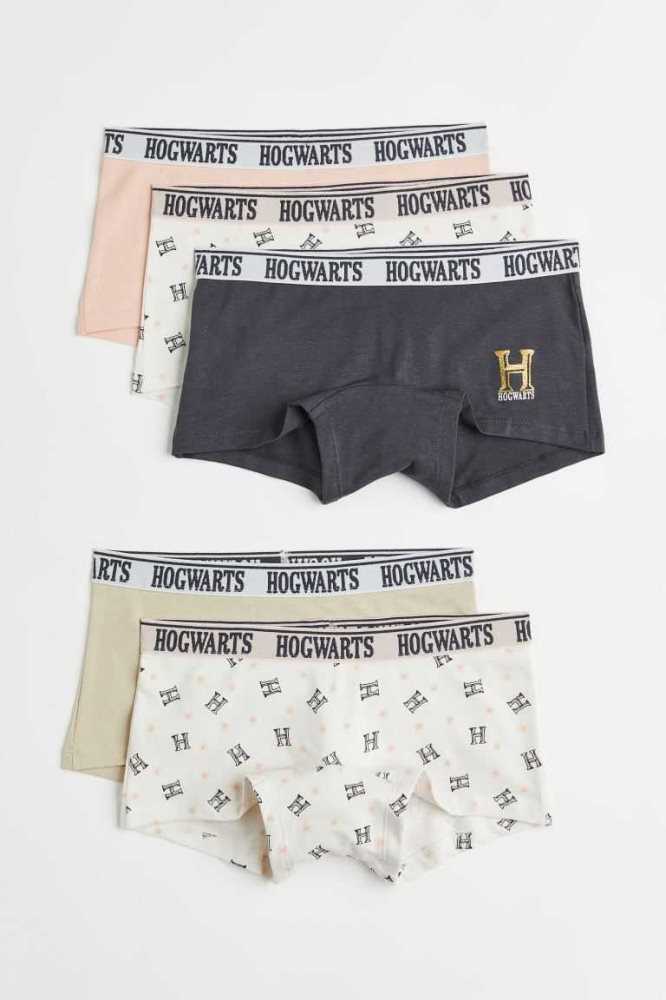 H&M 5-pack Boxer Briefs Unterwäsche Kinder Dunkelgrau | 7164-INFGS